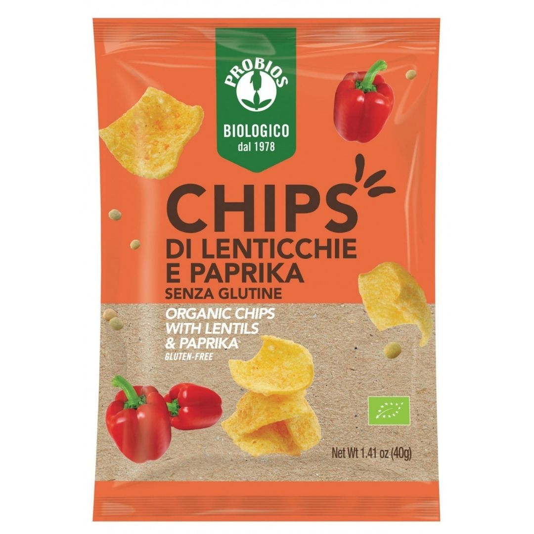 CHIPS DI LENTICCHIE E PAPRIKA BIO